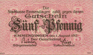 Germany, 5 Pfennig, E17.6g