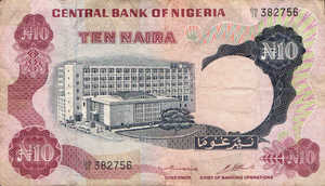 Nigeria, 10 Naira, P17b