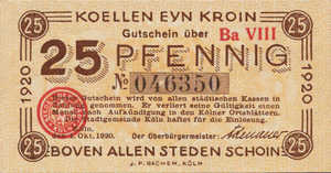 Germany, 25 Pfennig, K30.12