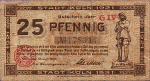 Germany, 25 Pfennig, K30.17b