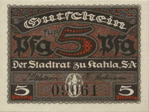 Germany, 5 Pfennig, K1.7a
