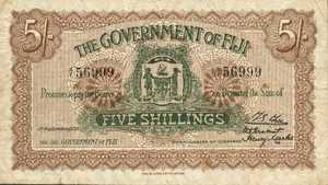 Fiji Islands, 5 Shilling, P25c