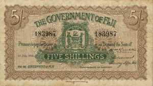 Fiji Islands, 5 Shilling, P25j