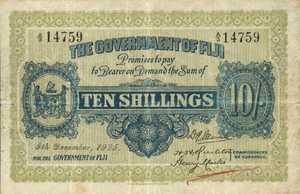 Fiji Islands, 10 Shilling, P26e