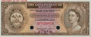 Belize, 2 Dollar, P34cts
