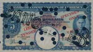 Malaya, 5 Dollar, P5s