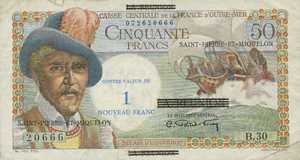 Saint Pierre and Miquelon, 1 New Franc, P30b