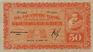 Netherlands Indies, 50 Gulden, P72b