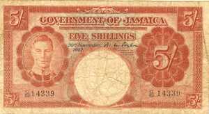 Jamaica, 5 Shilling, P37aV4