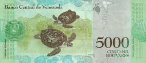 Venezuela, 5,000 Bolivar, P97New, B367c