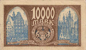 Danzig, 10,000 Mark, P18, 960.8, B206a