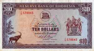 Rhodesia, 10 Dollar, P33e, B110e