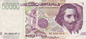 Italy, 50,000 Lira, P116b