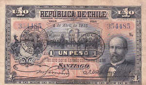 Chile, 1 Peso, P15b