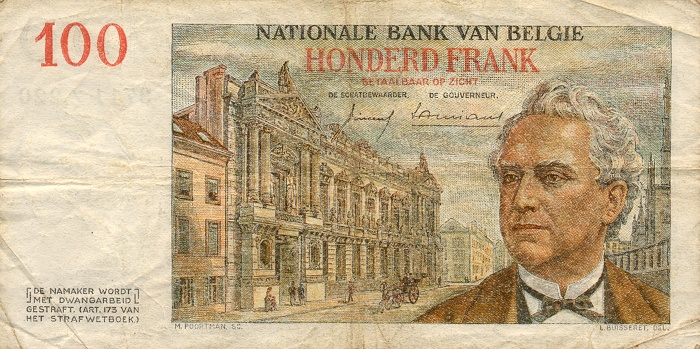 Banknote Index - Belgium 100 Franc: P129c