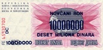 Bosnia and Herzegovina, 10,000,000 Dinar, P-0036