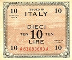 Italy, 10 Lira, M-0019a