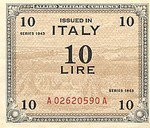 Italy, 10 Lira, M-0013b
