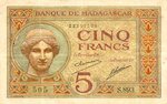 Madagascar, 5 Franc, P-0035 Sign.1