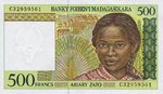 Madagascar, 100/500 Ariary/Franc, P-0075b