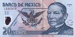 Mexico, 20 Peso, P-0116a Sign.2