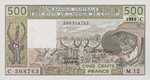 West African States, 500 Franc, P-0306Ch