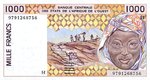 West African States, 1,000 Franc, P-0611Hg