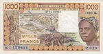 West African States, 1,000 Franc, P-0707Kj