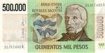 Argentina, 500,000 Peso, P-0309 Sign.2