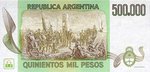 Argentina, 500,000 Peso, P-0309 Sign.1