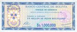 Bolivia, 1,000,000 Peso Boliviano, P-0192Ca
