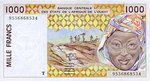 West African States, 1,000 Franc, P-0811Te