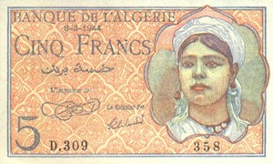 Algeria, 5 Franc, P94a