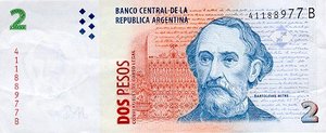 Argentina, 2 Peso, P346 B