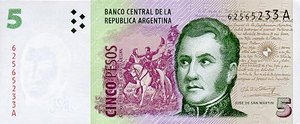 Argentina, 5 Peso, P347