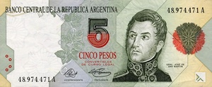 Argentina, 5 Peso, P341a