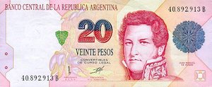 Argentina, 20 Peso, P343b Sign.2