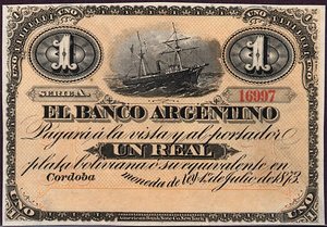 Argentina, 1 Real Plata Boliviana, S1477