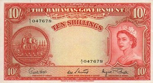 Bahamas, 10 Shilling, P14d