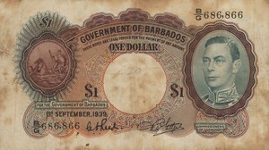 Barbados, 1 Dollar, P2b v1