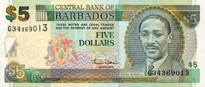 Barbados, 5 Dollar, P61
