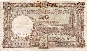 Belgium, 20 Franc, P111