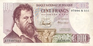 Belgium, 100 Franc, P134a