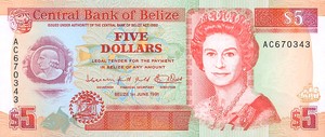 Belize, 5 Dollar, P53b