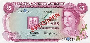 Bermuda, 5 Dollar, CS1