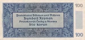 Bohemia and Moravia, 100 Koruna, P7a