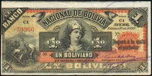Bolivia, 1 Boliviano, S211b