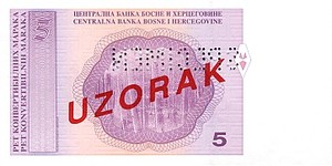 Bosnia and Herzegovina, 5 Convertible Mark, P62s