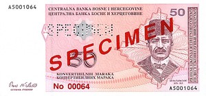 Bosnia and Herzegovina, 50 Convertible Mark, P67s2