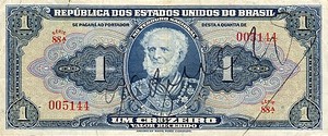 Brazil, 1 Cruzeiro, P132 Sign.1